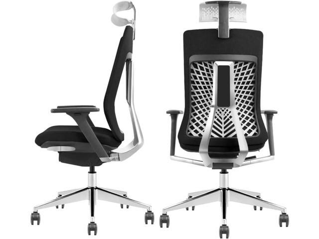 GM Seating X-Seven Task Chair - Ergonomic Office Chair with Lumber Support & Adjustable Headrest - 3D Armrest High Back Executive Desk Chair -...
