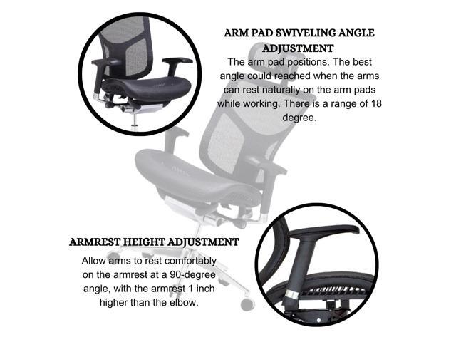 GM Seating Dreem XL Ergonomic Office Chair - Matrex-2 Mesh Hi Back Executive Desk Chair - Chrome Base with Headrest Modern Comfortable Desk Chair...