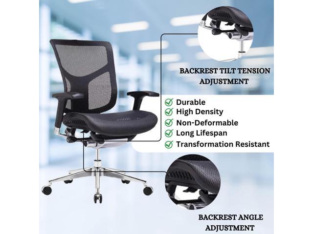 GM Seating Dreem XL Mesh Executive Chair - Swivel High Back Ergonomic Desk Chair for Office Drafting Reading and Relaxing with Seat Slider -...
