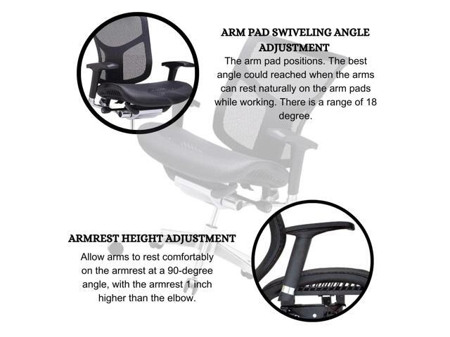 GM Seating Dreem XL Mesh Executive Chair - Swivel High Back Ergonomic Desk Chair for Office Drafting Reading and Relaxing with Seat Slider -...