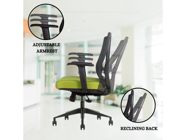GM Seating Bitchair Ergonomic Mesh Office Chair - Adjustable Lumbar Support Computer Desk Chair with Height Adjustable Arms - Seat Depth Adjustable...