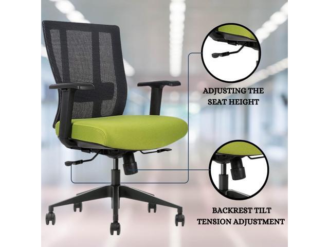 GM Seating Bitchair Ergonomic Mesh Office Chair - Adjustable Lumbar Support Computer Desk Chair with Height Adjustable Arms - Seat Depth Adjustable...