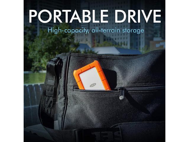 LaCie - Rugged 2TB External USB-C, USB 3.1 Gen 1 Portable Hard Drive - Orange/Silver - image 4