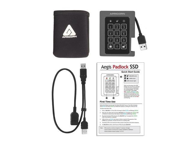 Apricorn Aegis Padlock ASSD-3PL256-240F 240 GB External Solid State Drive