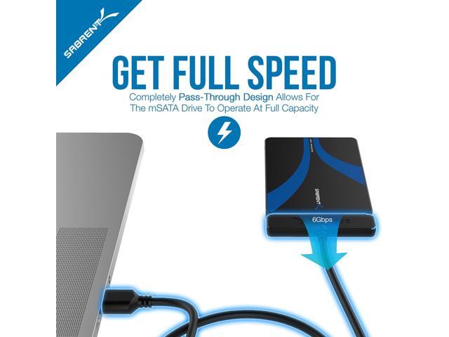 SABRENT mSATA to 2.5 Inch SATA III Aluminum Enclosure Adapter (EC-MSSA)