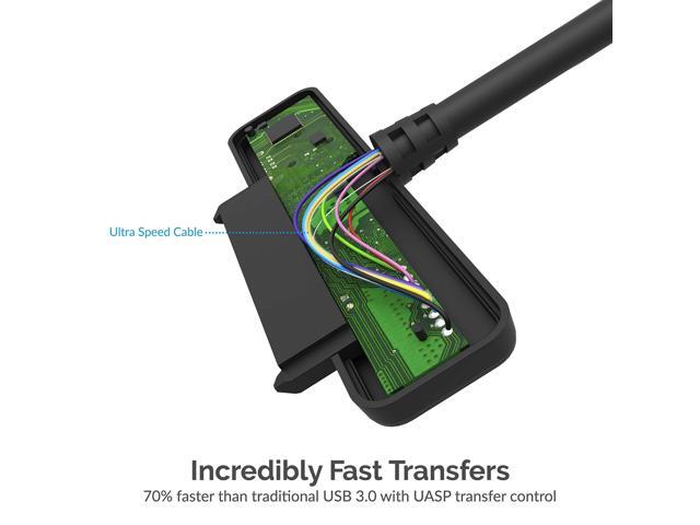 Sabrent - SATA to USB Adapter for 2.5” SATA Drives - Black - image 8