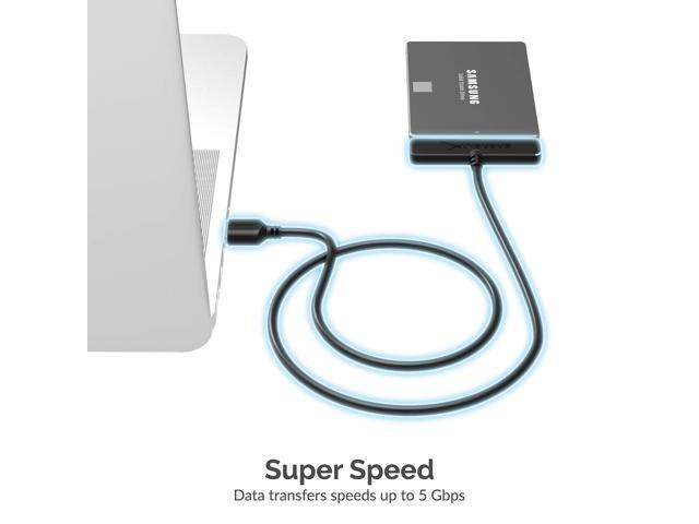 Sabrent - SATA to USB Adapter for 2.5” SATA Drives - Black - image 6