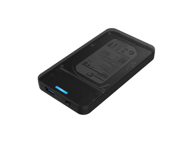 SABRENT 2.5-Inch SATA to USB 3.0 Tool-Free External Hard Drive Enclosure [Optimized for SSD, Support UASP SATA III] Black (EC-UASP)