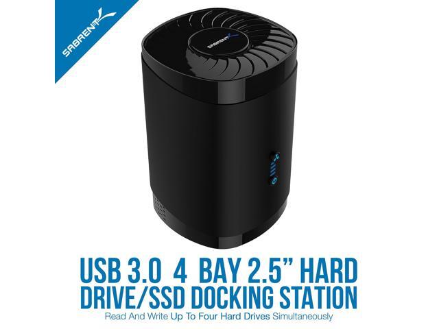 SABRENT USB 3.0 4 Bay 2.5 Hard Drive/SSD Docking Station with Fan (DS-4SSD)