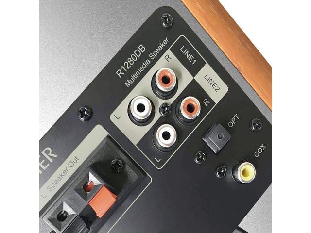 Edifier - R1280DB Powered Bluetooth Bookshelf Speakers, Computer Speakers - 42W RMS Optical Input - Wireless Studio Monitors - Brown - image 12