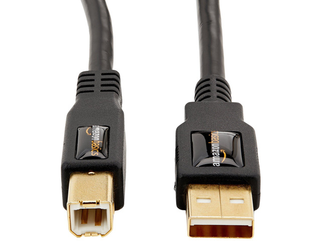 Basics USB 2.0 Cable - A-Male to B-Male - 16 Feet (4.8 Meters)