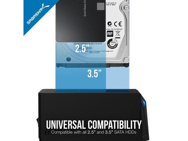 SABRENT USB 3.0 to SATA External Hard Drive Docking Station for 2.5' or 3.5'' HDD, SSD [Support UASP] (EC-UBLB)