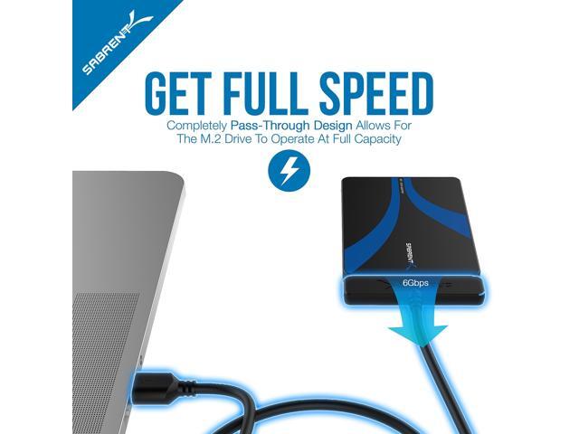 SABRENT M.2 SSD [SATA] to 2.5 Inch SATA III Aluminum Enclosure Adapter (EC-M2SA)