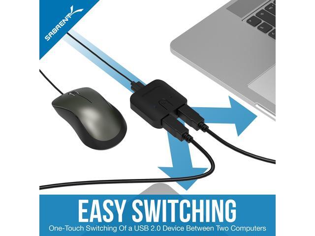 SABRENT USB 2.0 Sharing Switch for Multiple Computers and Peripherals LED Device Indicators (USB-SW20)