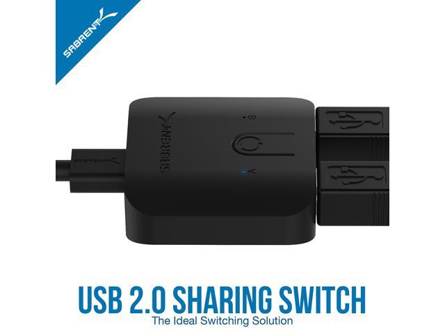 SABRENT USB 2.0 Sharing Switch for Multiple Computers and Peripherals LED Device Indicators (USB-SW20)