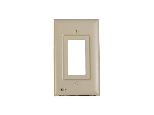 briteOWL Almond Decora outlet cover plate with backup light for power failures and optional dusk to dawn lighting.