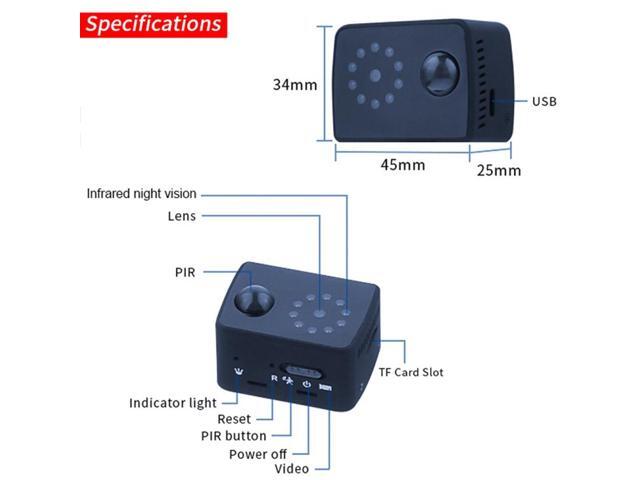 MD20 Mini 1080P HD Camcorder Night Vision PIR Motion Action Micro Camera