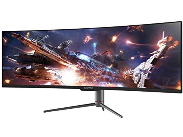 Sceptre Curved 49 inch (5120x1440) Dual QHD 32:9 Gaming Monitor up to 120Hz DisplayPort HDMI Build-in Speakers, Gunmetal Black 2021 (C505B-QSN168).