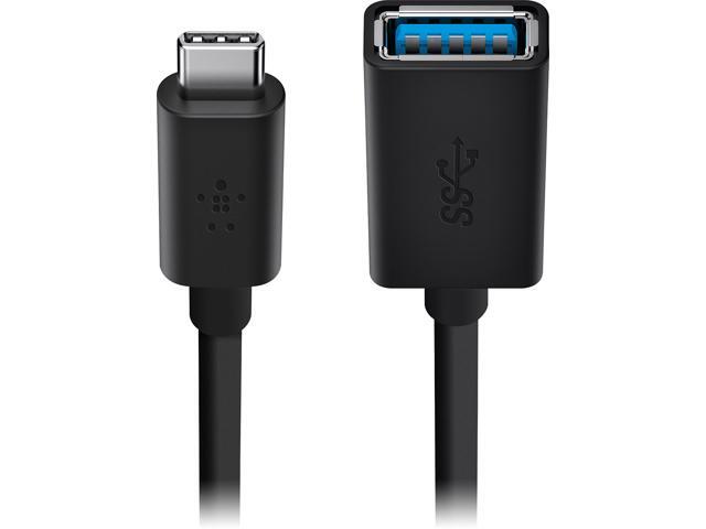 Belkin - USB-C to USB 3.0 Adapter with Charging and 10Gbps Data Transfer, Compatible with Apple and Chromebook Devices 5-Inch - Black - image 7
