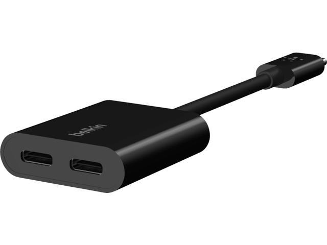 Belkin - RockStar USB-C Audio + Charge Adapter, for iPad Pro, Galaxy, Note, Google Pixel, LG G6, Sony Xperia, OnePlus - Black - image 5