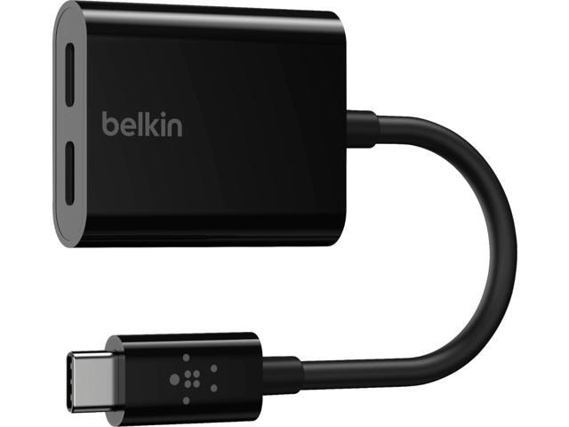Belkin - RockStar USB-C Audio + Charge Adapter, for iPad Pro, Galaxy, Note, Google Pixel, LG G6, Sony Xperia, OnePlus - Black - image 3