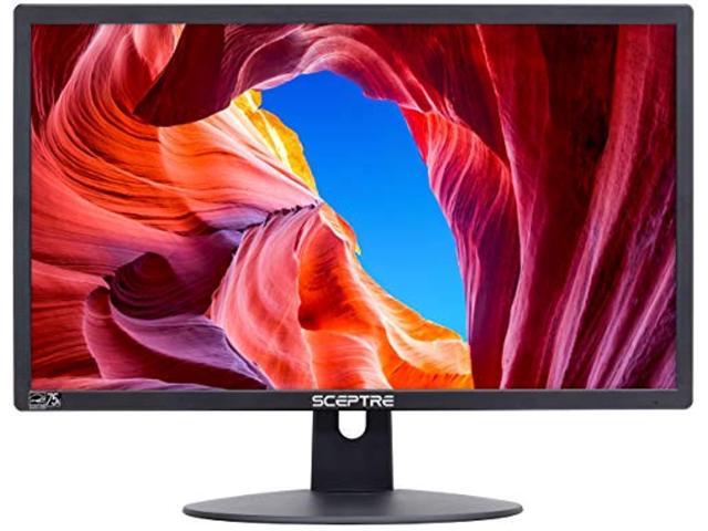 Sceptre E225W-19203R 22' Ultra Thin 75Hz 1080p LED Monitor 2x HDMI VGA Build-in Speakers, Metallic Black 2018 (E225W-19203R)