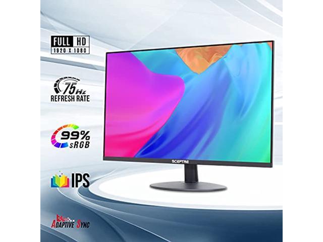 Sceptre IPS 27' LED Gaming Monitor 1920 x 1080p 75Hz 99% sRGB 320 Lux HDMI x2 VGA Build-in Speakers, FPS-RTS Edgeless Black 2021 (E278W-FPT)...