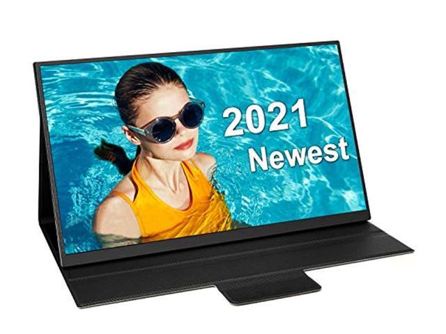 hongo 100% srgb portable monitor 15.6 inch metal frame 2nd monitor fhd 1080p hdr ips computer screen with usb c hdmi dual speak