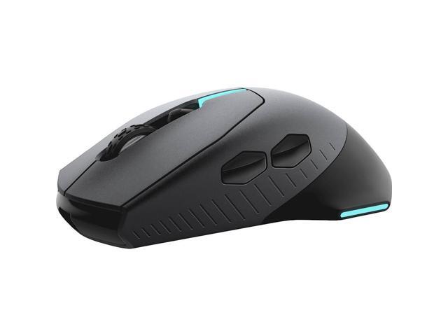 alienware wired/wireless gaming mouse aw610m: 16000 dpi optical sensor - 350 hour rechargeable battery life - 7 buttons - 3-zon