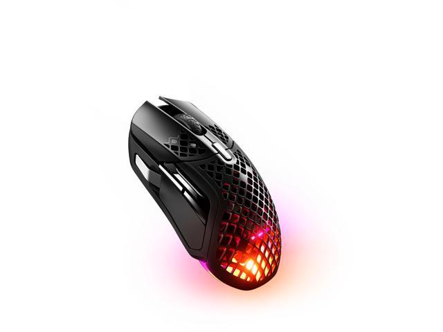 SteelSeries - Aerox 5 Ultra Lightweight Honeycomb Water Resistant Wireless RGB Optical Gaming Mouse With 9 Programmable Buttons - Wireless - Black - image 12
