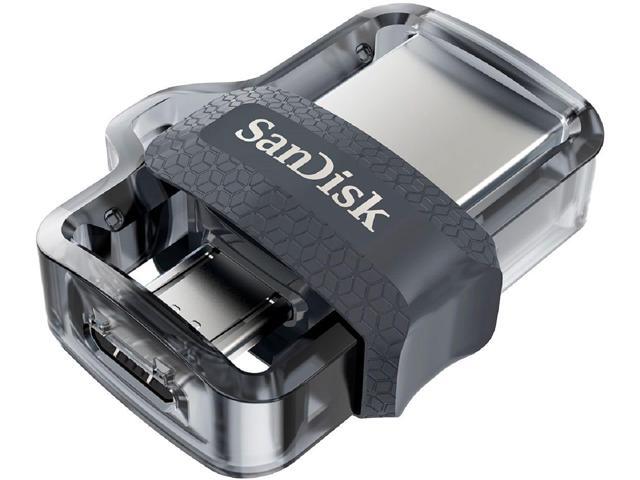 SanDisk - Ultra 256GB USB 3.0, Micro USB Flash Drive - Gray / Transparent - image 3