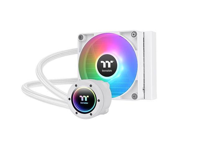 Thermaltake - TH120 V2 ARGB Sync 120mm AIO Liquid Cooler (1x 120mm ARGB PWM Fans) with Mirror Rotating Cap Design - White - image 10