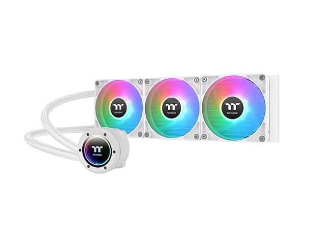 Thermaltake - TH360 V2 ARGB Sync 360mm AIO Liquid Cooler (3x 120mm ARGB PWM Fans) with Mirror Rotating Cap Design - White - image 10
