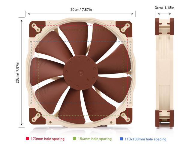 Noctua NF-A20 PWM, Premium Quiet Fan, 4-Pin (200x30mm, Brown)