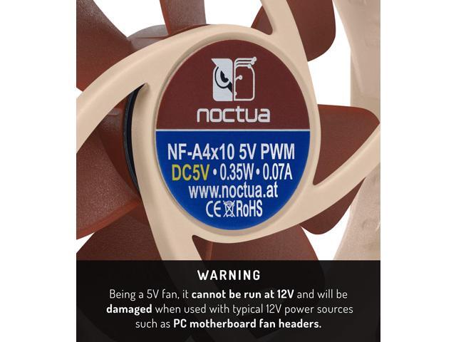 Noctua NF-A4x10 5V PWM, Premium Quiet Fan with USB Power Adaptor Cable, 4-Pin, 5V Version (40x10mm, Brown)