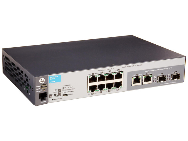 HPE Aruba 2530-8 Managed Switch - 8 Ethernet Ports & 2 Combo Gigabit SFP Ports