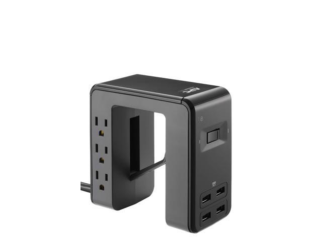 APC U-Shaped Surge Protector 6-Outlets 1080 Joule Surge Protection with 4 USB Charger Ports (PE6U4)