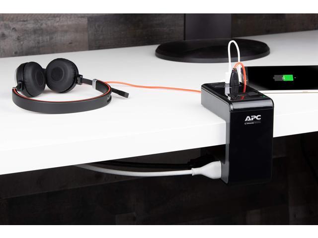 APC U-Shaped Surge Protector 6-Outlets 1080 Joule Surge Protection with 4 USB Charger Ports (PE6U4)