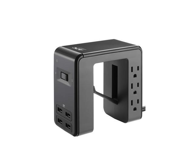 APC U-Shaped Surge Protector 6-Outlets 1080 Joule Surge Protection with 4 USB Charger Ports (PE6U4)