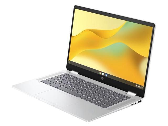 HP Chromebook x360 14b-cd0010ca 14' FHD IPS Touch Intel Processor N100 0.8 GHz up to 3.4 GHz 4GB RAM 128GB UFS Intel UHD Graphics Chrome OS, Silver...