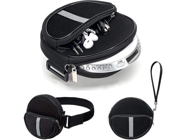 Portable CD Player Holder with CD Case, Water Resistant Fanny Pack with Wrist Strap for Women & Men (6.5inch).
