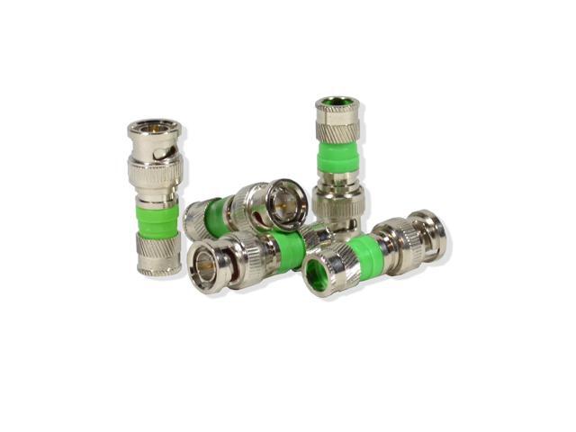 10 Pack Bnc Compression Connector Adapter For Rg59 Coax Cable Cctv Camera