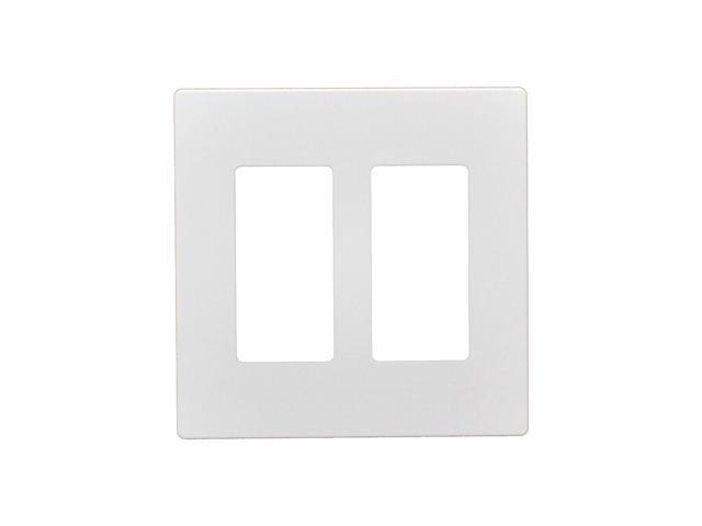 50pcs 2 Gang Screwless Snap On Decorator Wall Plate White