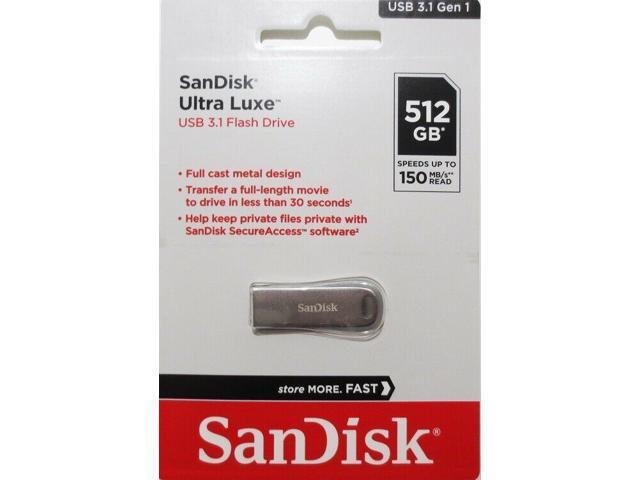 SanDisk Ultra Luxe 512GB SD CZ74 SDCZ74 512G USB 3.1 150MB Pen Drive SDCZ74-512G