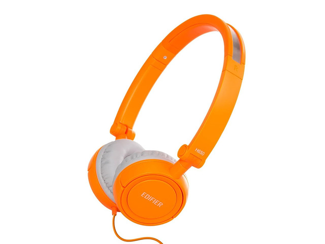 Edifier H650 Hi-Fi On-Ear Headphones - Noise-isolating Foldable and Lightweight Headphone - Fit Adults and Kids - Orange