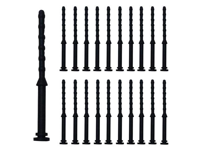 New 20Pcs Pc Case Fans Computer Cooling Fan Mount Screws, Cpu Fan Mounting Pin Rivet Black Soft Rubber Reducing Noise Anti-Vibration Screws 65Mm /...