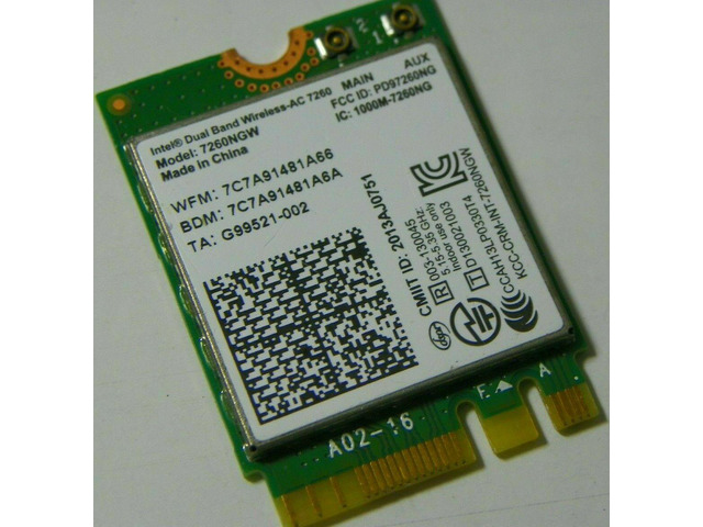 New Lenovo 20200617 Dual Wireless-AC 7260 7260NGW abgn+ac BT 4 PCIe NGFF