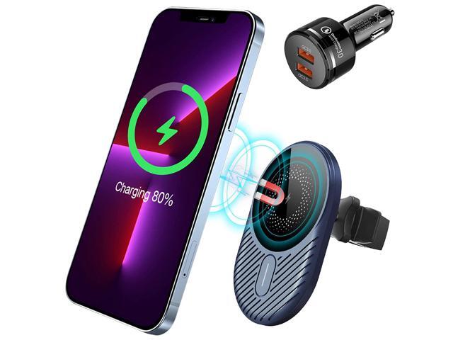 Car Phone Holder Mount, BOCLOUD Magsafe Car Mount Charger, 15W Fast Magnetic Wireless Car Charger for iPhone 13/12 Series, Auto-Alignment Cell...
