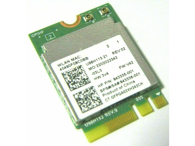 New Hp Sps: 843336-001 Realtek Rtl8188Ee 802.11B/G/N Ngff Aw-Ne259Nf U98H113.21