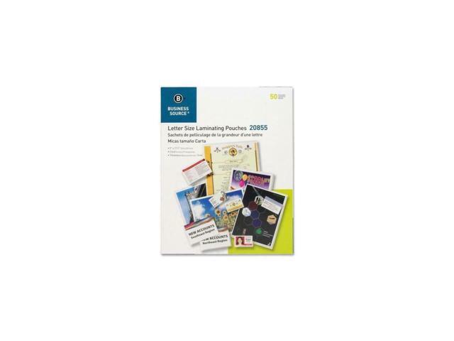 Business Source Laminating Pouches Letter 5Mil 9'x11-1/2' 50/BX Clear 20855